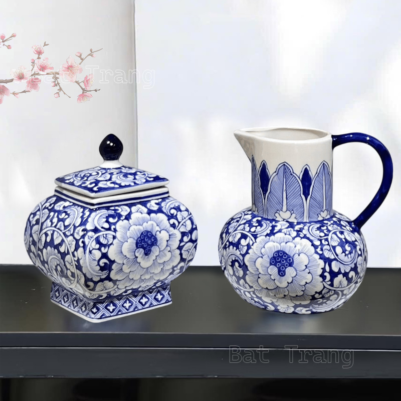 Blue and White Bat Trang Vase – Asian Art in Every Detail