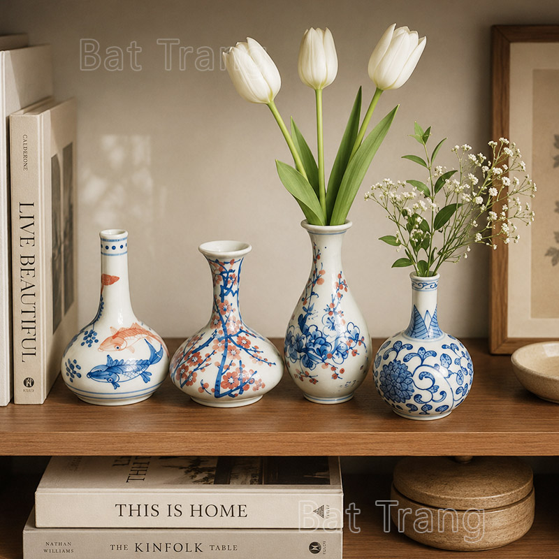 How to Decorate Your Home with Elegant Blue and White Bud Vases