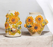 3D embossed vase