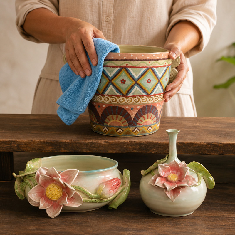 Drying a Ceramic Vase When Not in Use